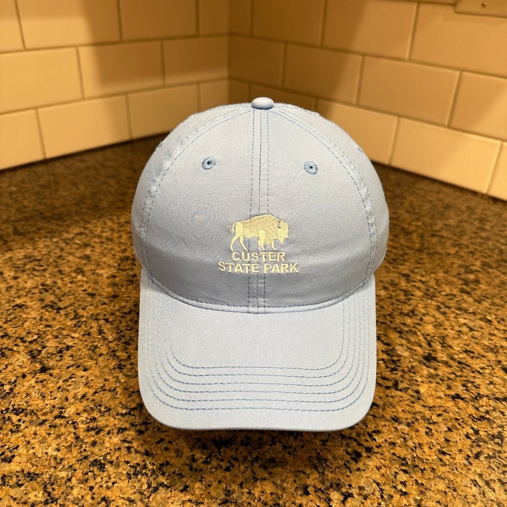 Custer State Park Legacy Baseball Cap Unstructured Men's Adjustable Light Blue